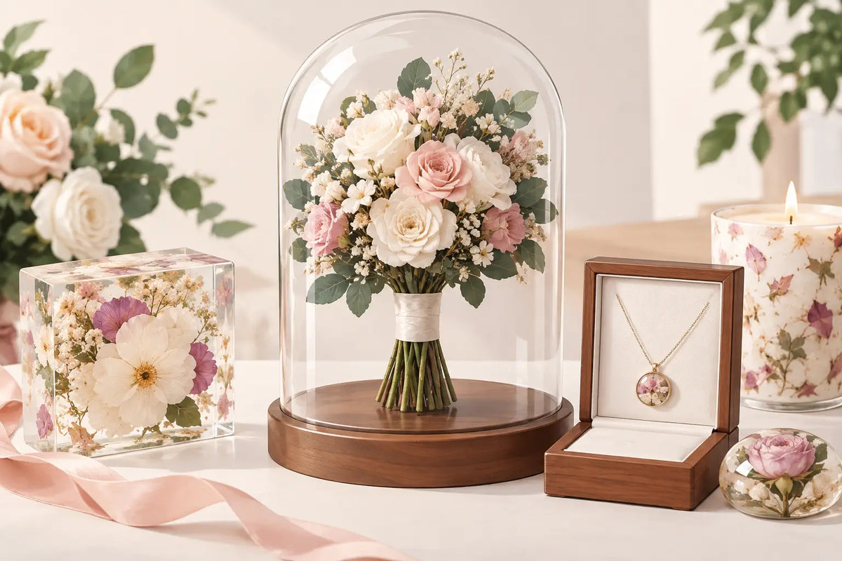 Seven Wedding Flower Keepsake Gifts That Last