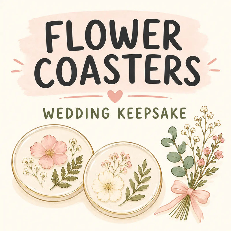 Custom Flower Coasters That Keep Weddings Close