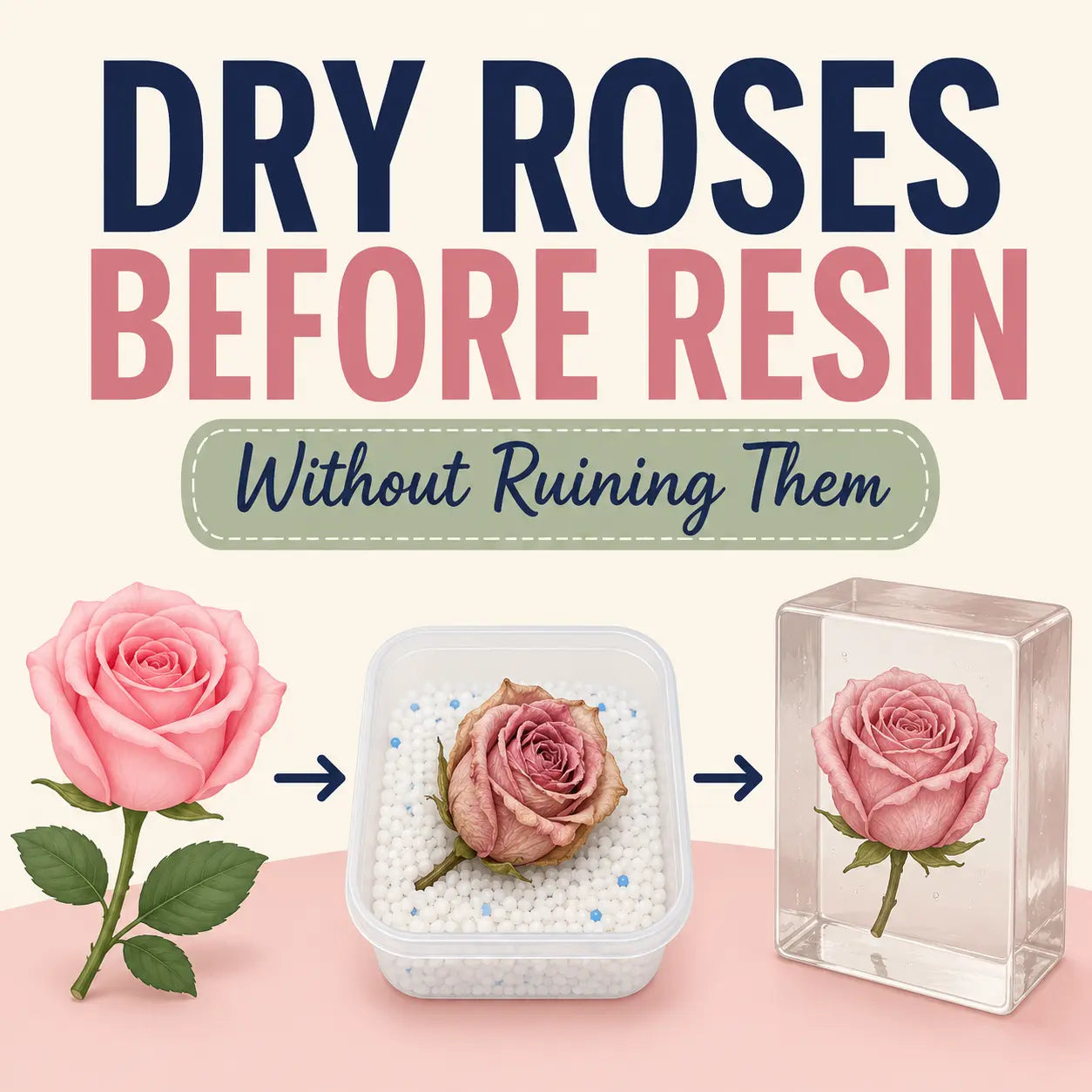 Drying Roses Before Resin Without Ruining Them