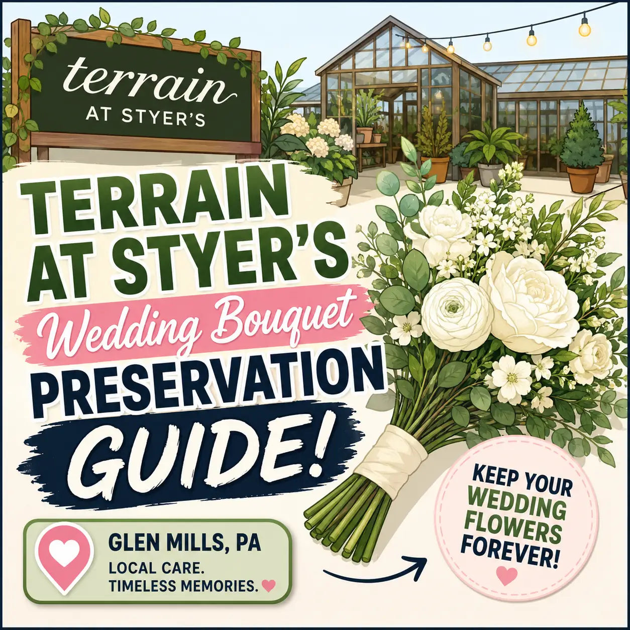 Terrain at Styer’s Wedding Bouquet Preservation Guide
