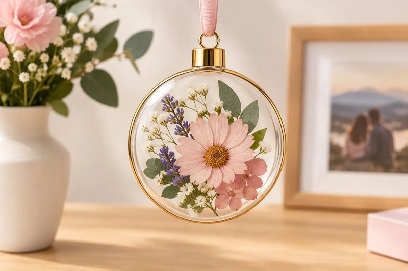 Personalized Floral Ornaments That Hold a Moment
