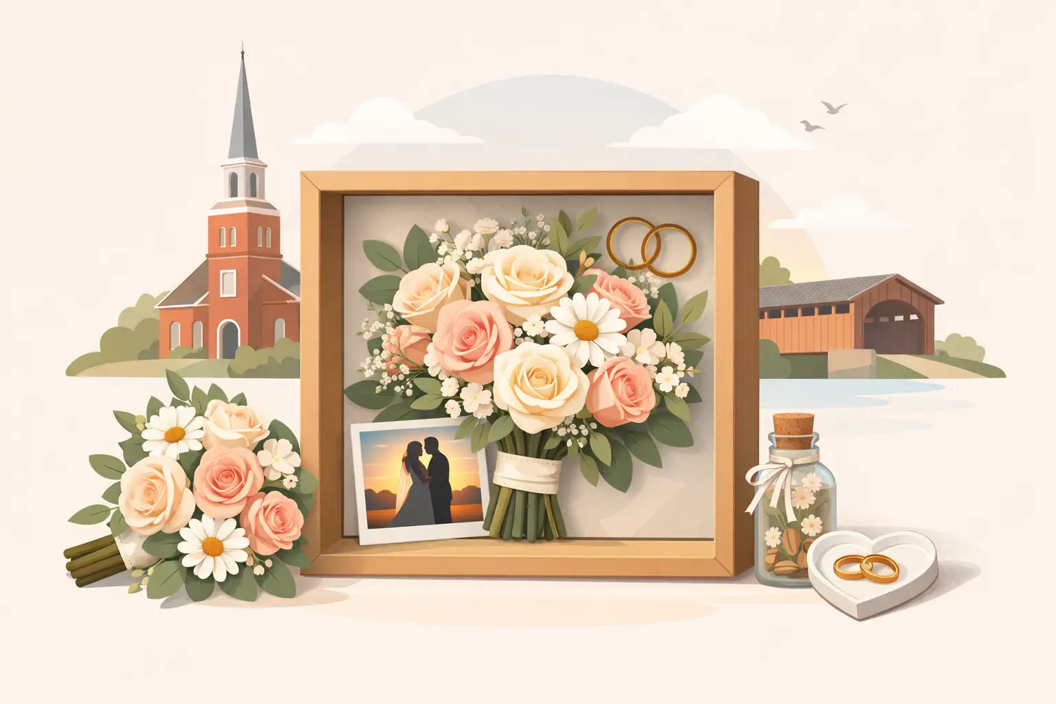 A Lancaster Wedding Flower Keepsake Story