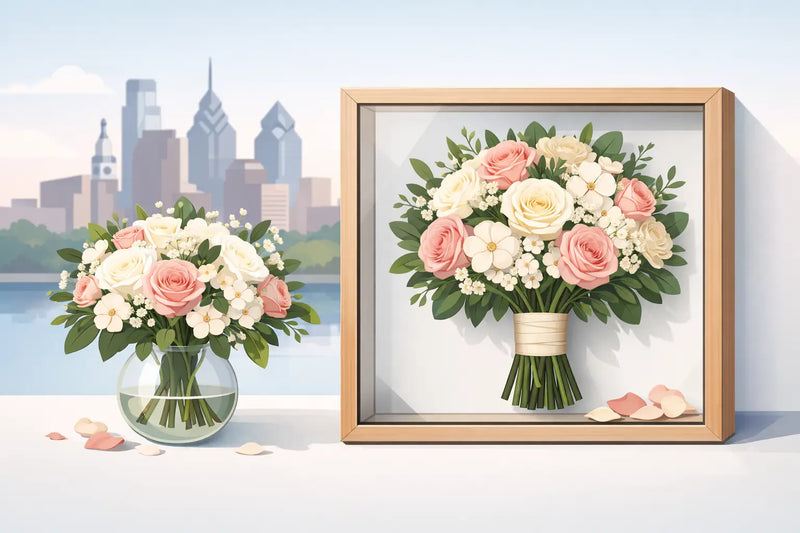A Philadelphia Bride Bouquet Preservation Example