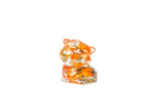 happy cat resin figurine with preserved wedding bouquet inside