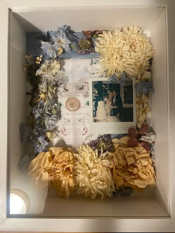 Alternate view of preserved flower arrangement